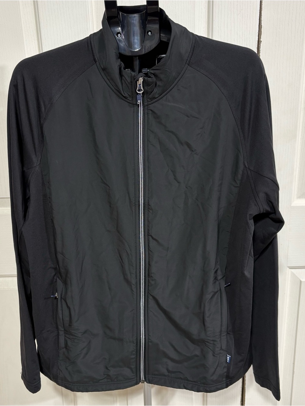 Cutter & Buck Adapt Eco Knit Hybrid Recycled Full Zip Jacket Size L Black NWT